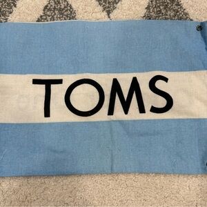 TOMS Blue & White Stripe Logo Tote or Beach Towel